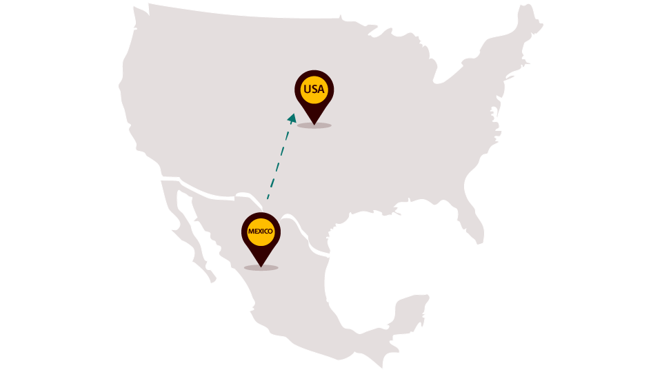 graphic illustrating nearshoring in Mexico